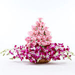 Pink & Purple Blooms Diwali Wishes