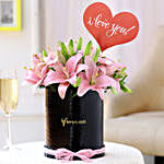 Love You Pink Asiatic Lilies Box