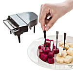 Piano Shaped Fruit Fork Set