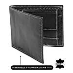 Men's Bi-Fold Black Leather Wallet