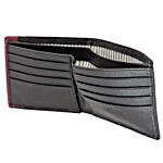 Men's Bi-Fold Black & Purple Wallet