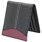 Men's Bi-Fold Black & Purple Wallet