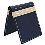 Men's Bi-Fold Blue & Beige Wallet