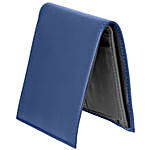 Men's Bi-Fold Blue & Black Wallet