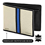 Men's Bi-Fold Cream & Black Wallet