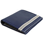 Men's Bi-Fold Grey & Blue Wallet