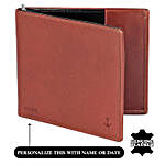 Men's Bi-Fold Leather Tan & Black Wallet