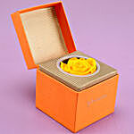 Sunny Yellow Forever Rose in Orange Box