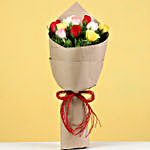 Multicoloured Roses Bouquet & Ferrero Rocher