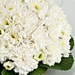 Flawless 25 White Flowers Basket