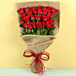 Idyllic 25 Red Roses Bouquet