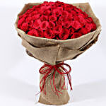 Idyllic 100 Red Roses Bouquet