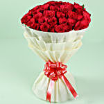 Majestic 50 Red Roses Bouquet