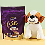 Adorable Dog Soft Toy & Silk Chocolate Pack