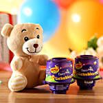 Adorable Teddy Bear & Cadbury Lickables