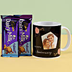 Personalised Anniversary Wishes Mug & Chocolates