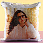Personalised Magical Sequin Cushion For Her