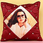 Stone Studded Personalised Cushion Cover