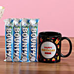 Birthday Wishes Mug & Bounty Chocolates