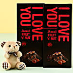 I Love You Amul Chocolates & Teddy