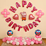 Peppa Pig Themed Birthday Balloon Decor