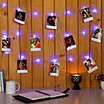 Polaroid Photos LED String Blue Lights