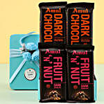 Flavourful Amul Chocolates Blue Tin Box