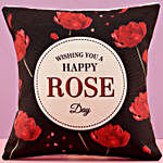 Rose Day Greetings LED Cushion