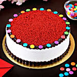 Red Velvet Gems Cake 1 Kg Eggless