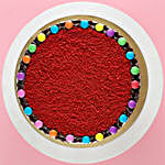 Red Velvet Gems Cake 1 Kg Eggless