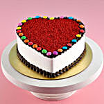 Hearty Red Velvet Gems Cake Half Kg