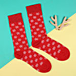 Bright Red Xmas Socks