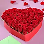 Beautiful Heart Shaped Roses Arrangement