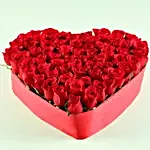 Beautiful Heart Shaped Roses Arrangement