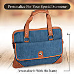Personalised Blue Portfolio Sling Bag