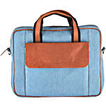 Personalised Denim Blue Portfolio Sling Bag