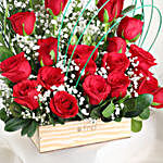 24 Red Roses Vase