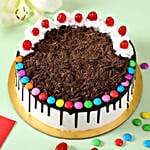 Yummy Black Forest Gems Cake 1 Kg Eggless