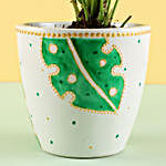 Anthurium Plant in Hand Painted Planter