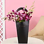 Purple Orchids In Sleeve Bag