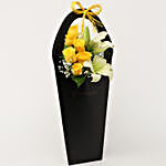 Yellow Roses & White Lilies In FNP Sleeve