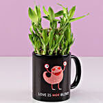 Lucky Bamboo In Quirky Love Bug Mug
