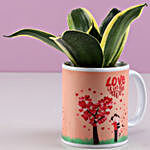 Sansevieria Plant In Love Is In The Air Mug