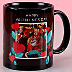 Sweetly Romantic Black Personalised Mug