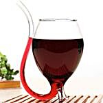 Classy Wine Glass With Built-in Straw
