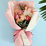 Pink & White Artificial Flower Bouquet