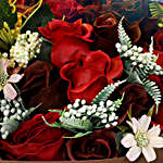 Red & Brown Artificial Flower Bouquet