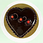 Heart Of Red Roses & Truffle Cake- Half Kg