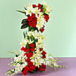 Red White Flowers Arrangement