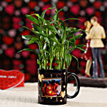 Bamboo Plant Personalised Heart Mug